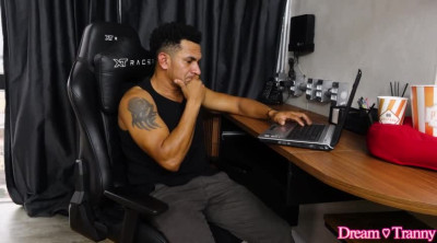 DreamTranny - Thaysa Lopes - Big-Dicked Tgirl Is Butt-Banged 24 07 2023